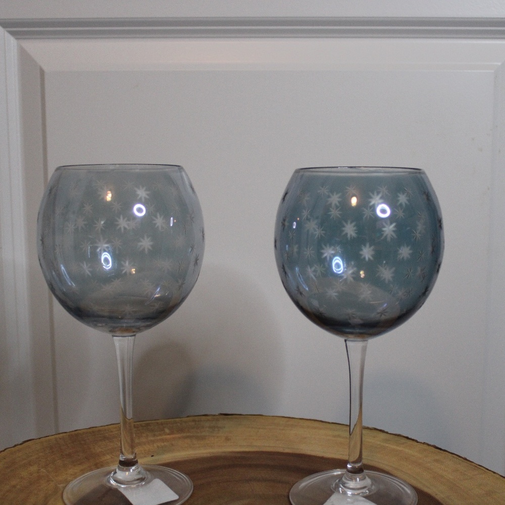 Blue Starburst Goblets